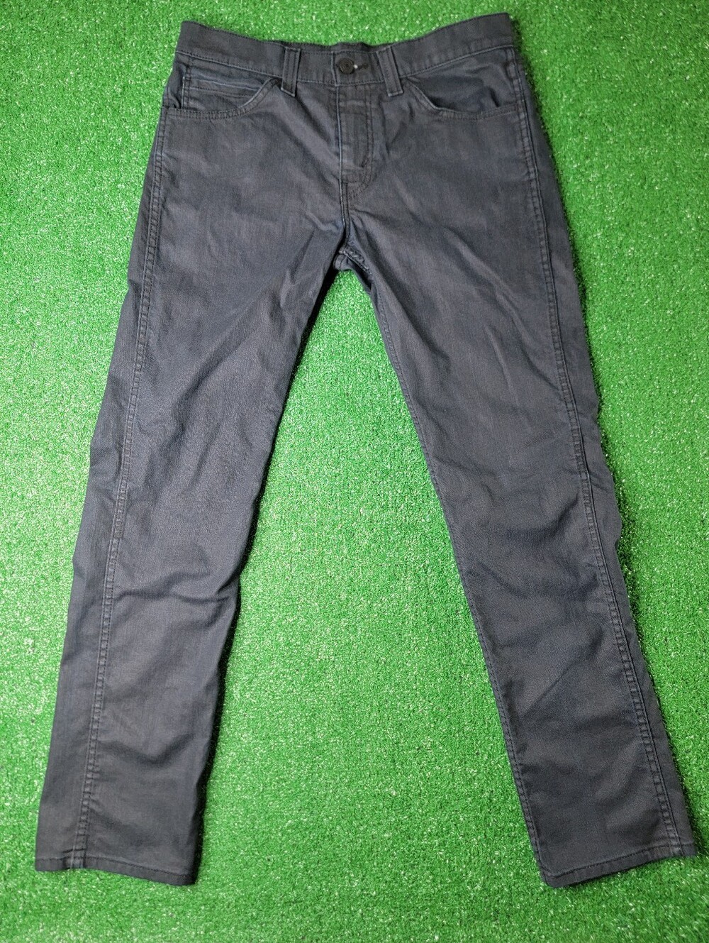 Levi's 511 Slim Fit Very Dark Blue Denim Jeans Men's 32x32 Black Tab Button Zip